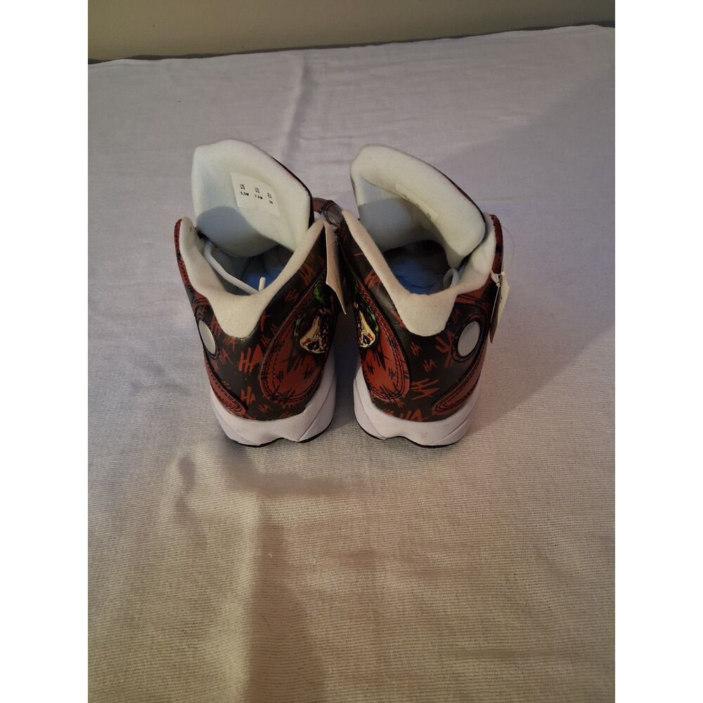 Joker Sneakers Red Black Ha Ha Ha Theme Cosplay Kids Size 5.5 - Picture 7 of 15